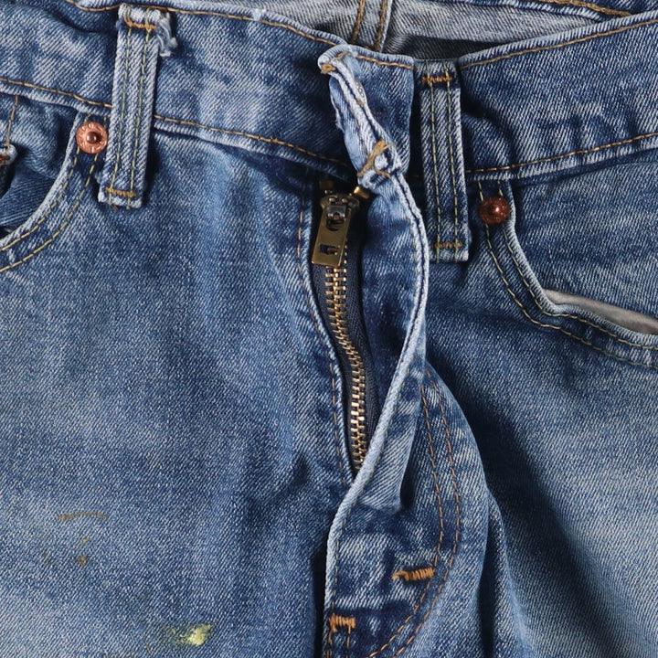 Levi's 505 tapered denim pants for men, equivalent to w32 cotton blue type Vintage Second Hand