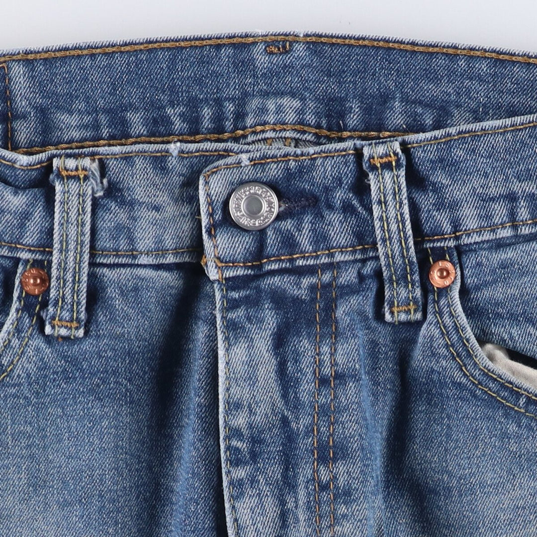 Levi's 505 tapered denim pants for men, equivalent to w32 cotton blue type Vintage Second Hand
