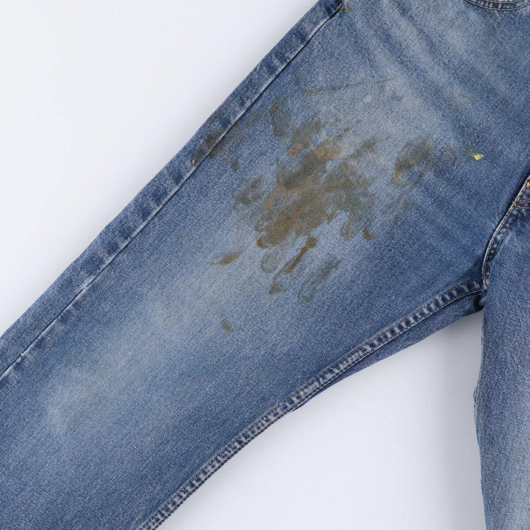 Levi's 505 tapered denim pants for men, equivalent to w32 cotton blue type Vintage Second Hand