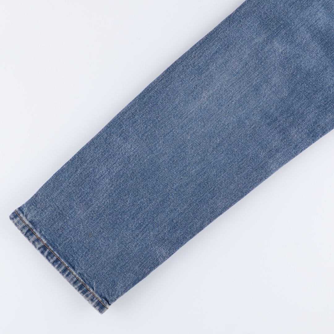 Levi's 505 tapered denim pants for men, equivalent to w32 cotton blue type Vintage Second Hand