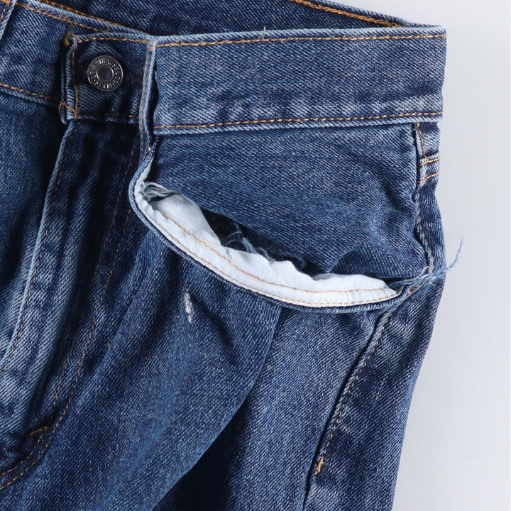 Levi's 505 tapered denim pants for men, equivalent to w35 cotton blue type Vintage Second Hand