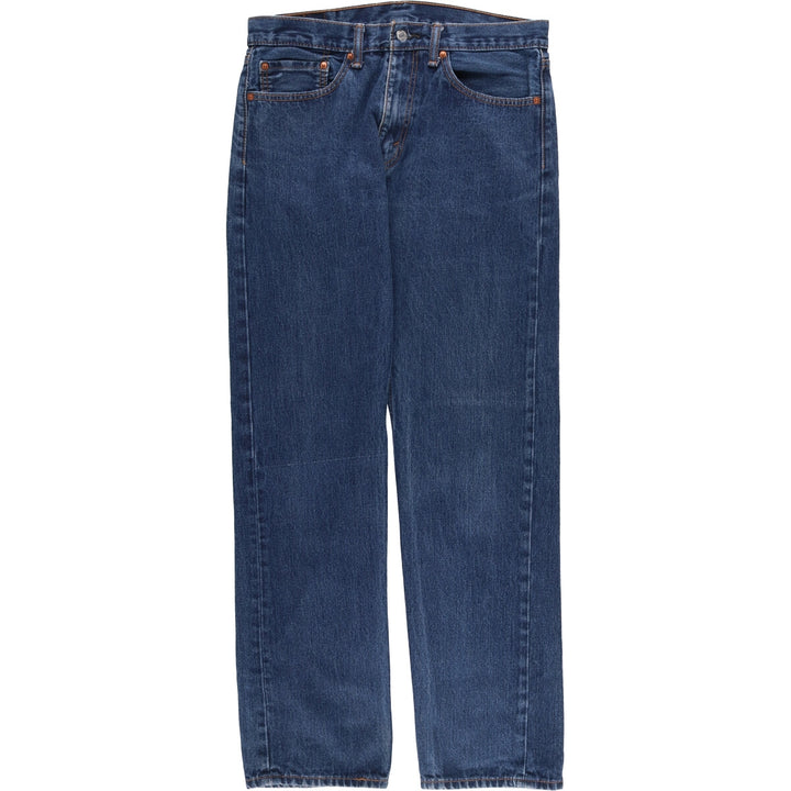 Levi's 505 tapered denim pants for men, size W34 cotton blue type Vintage Second Hand