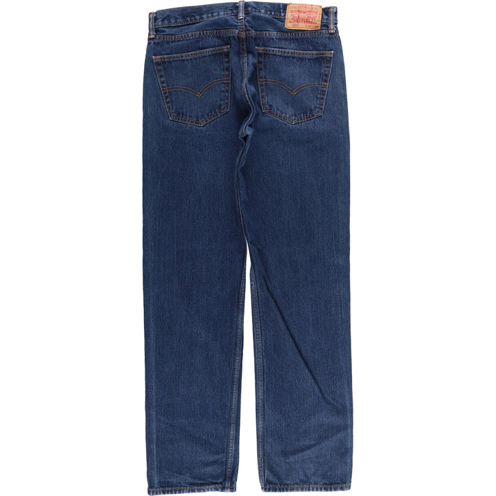 Levi's 505 tapered denim pants for men, size W34 cotton blue type Vintage Second Hand