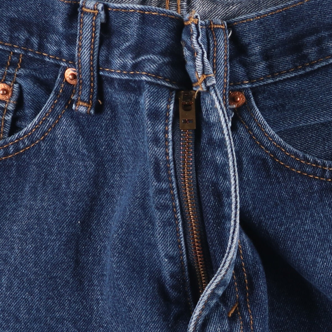 Levi's 505 tapered denim pants for men, size W34 cotton blue type Vintage Second Hand