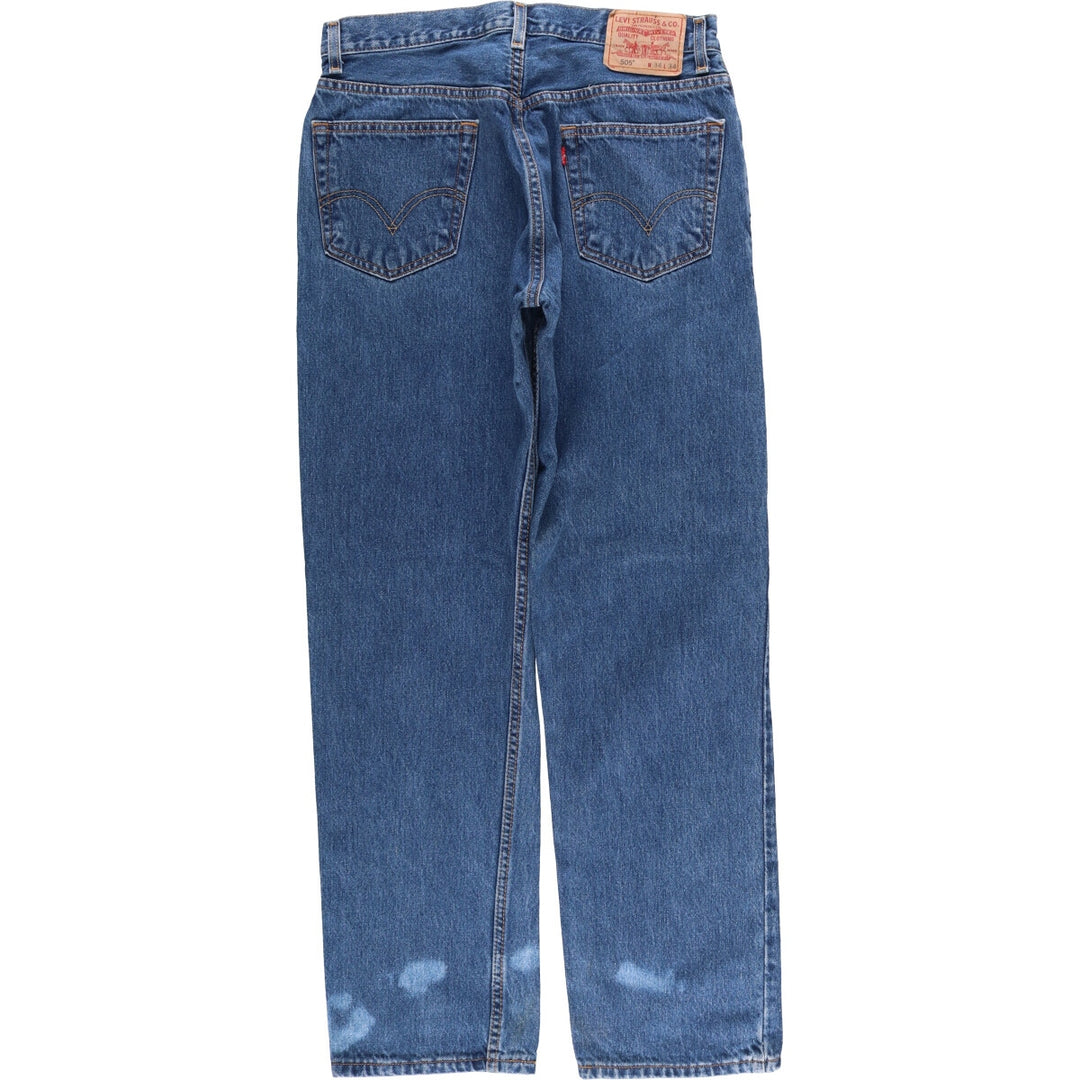 Levi's 505 REGULAR FIT tapered denim pants for men, size w33 cotton blue type Vintage Second Hand