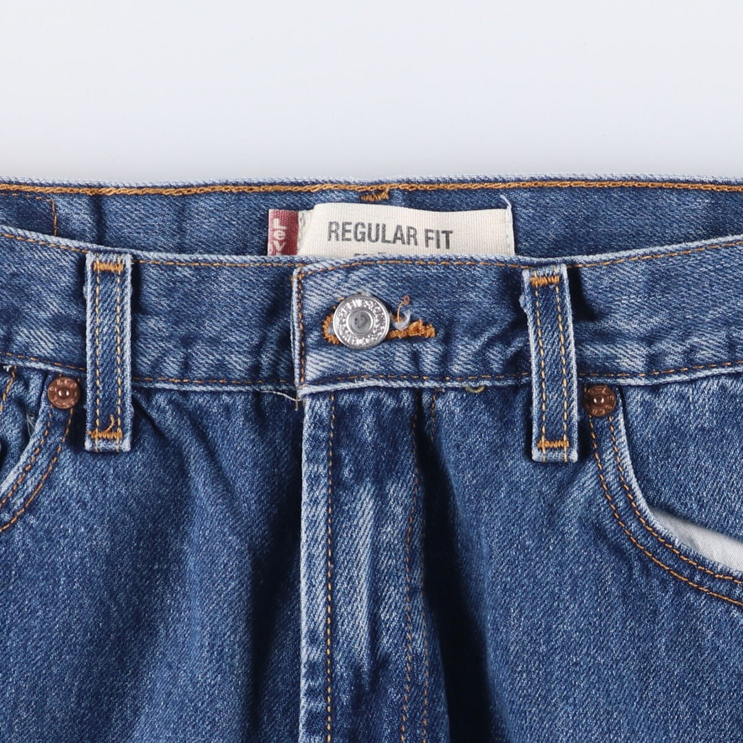Levi's 505 REGULAR FIT tapered denim pants for men, size w33 cotton blue type Vintage Second Hand