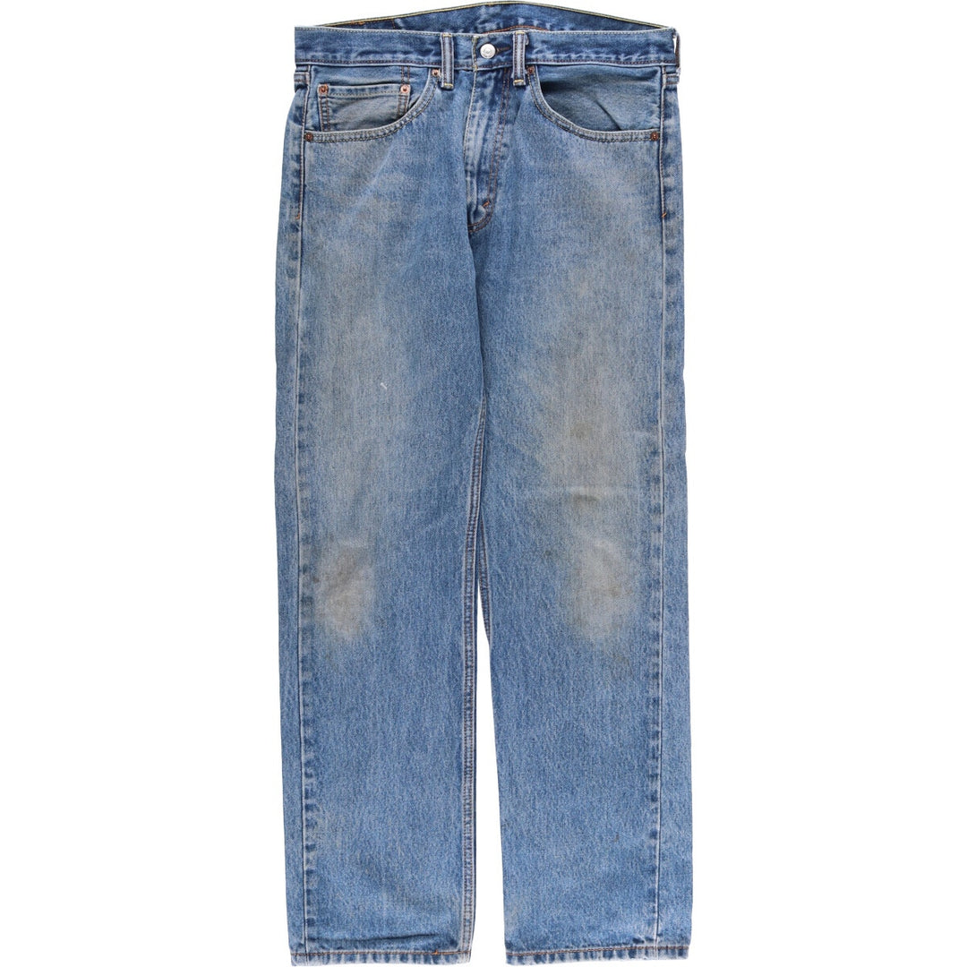 Levi's 505 tapered denim pants for men, size W34 cotton blue type Vintage Second Hand