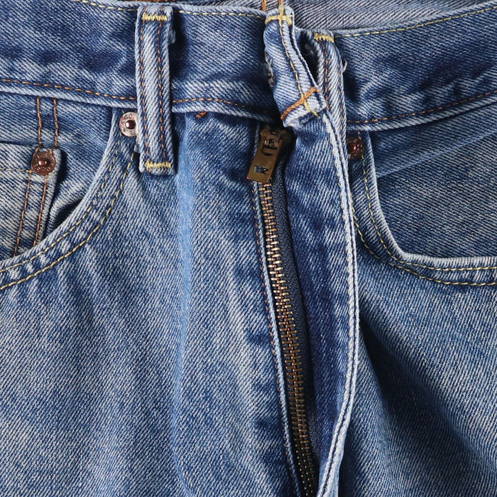 Levi's 505 tapered denim pants for men, size W34 cotton blue type Vintage Second Hand