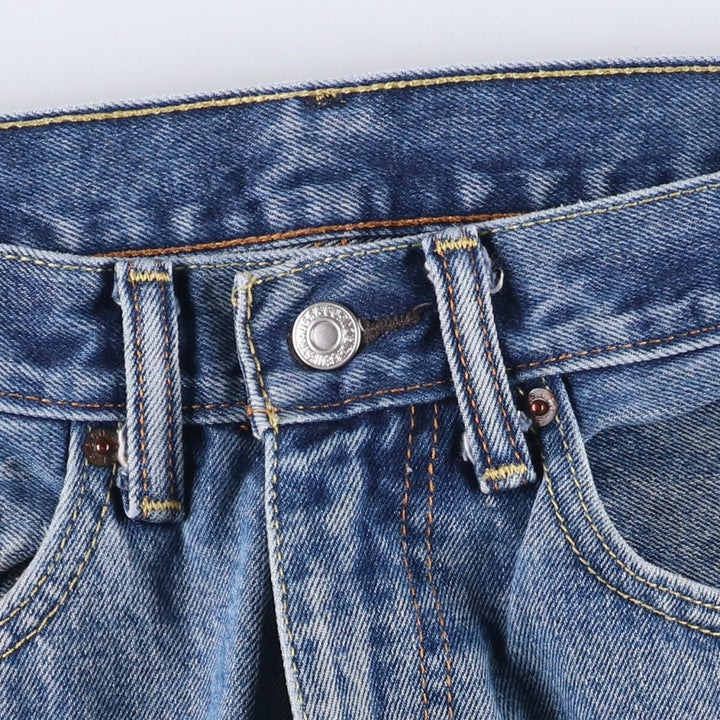 Levi's 505 tapered denim pants for men, size W34 cotton blue type Vintage Second Hand