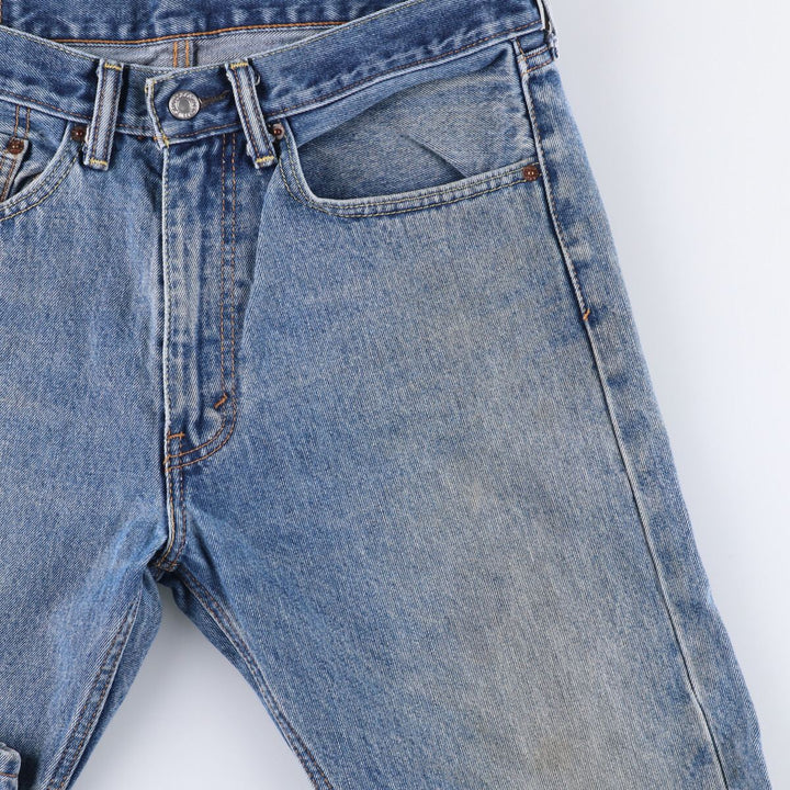 Levi's 505 tapered denim pants for men, size W34 cotton blue type Vintage Second Hand