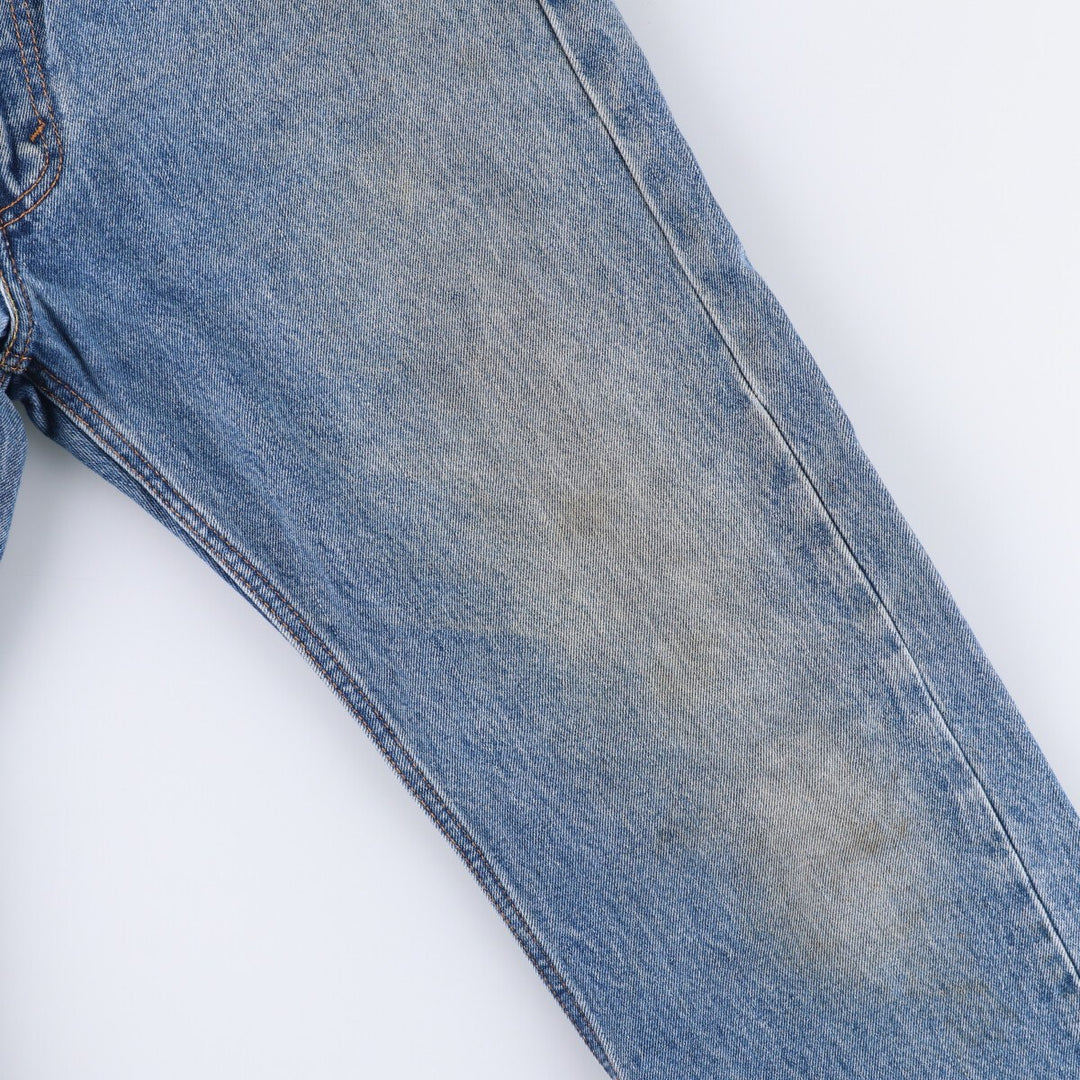 Levi's 505 tapered denim pants for men, size W34 cotton blue type Vintage Second Hand