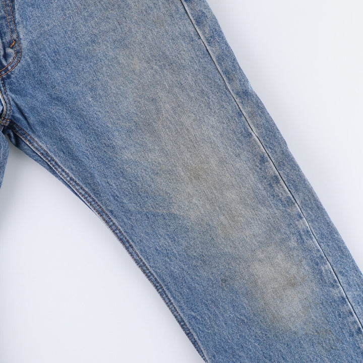 Levi's 505 tapered denim pants for men, size W34 cotton blue type Vintage Second Hand