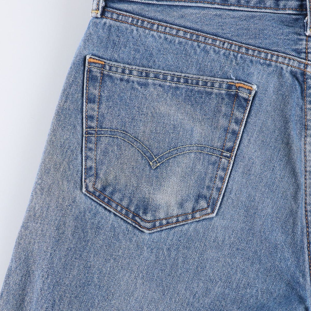Levi's 505 tapered denim pants for men, size W34 cotton blue type Vintage Second Hand