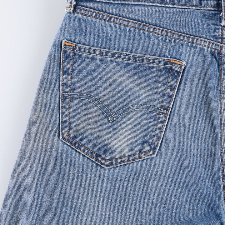 Levi's 505 tapered denim pants for men, size W34 cotton blue type Vintage Second Hand