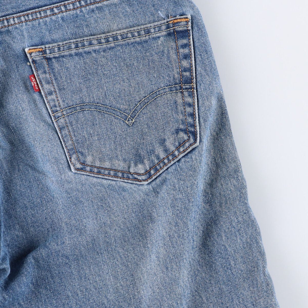 Levi's 505 tapered denim pants for men, size W34 cotton blue type Vintage Second Hand