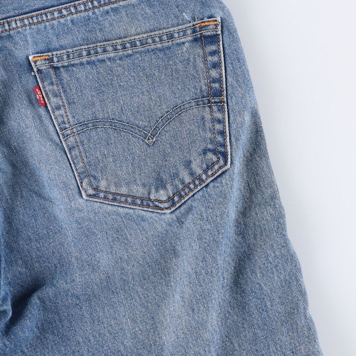 Levi's 505 tapered denim pants for men, size W34 cotton blue type Vintage Second Hand