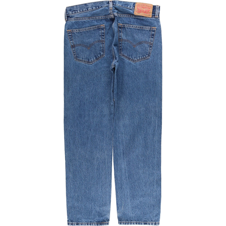 Levi's 505 tapered denim pants for men, size W34 cotton blue type Vintage Second Hand