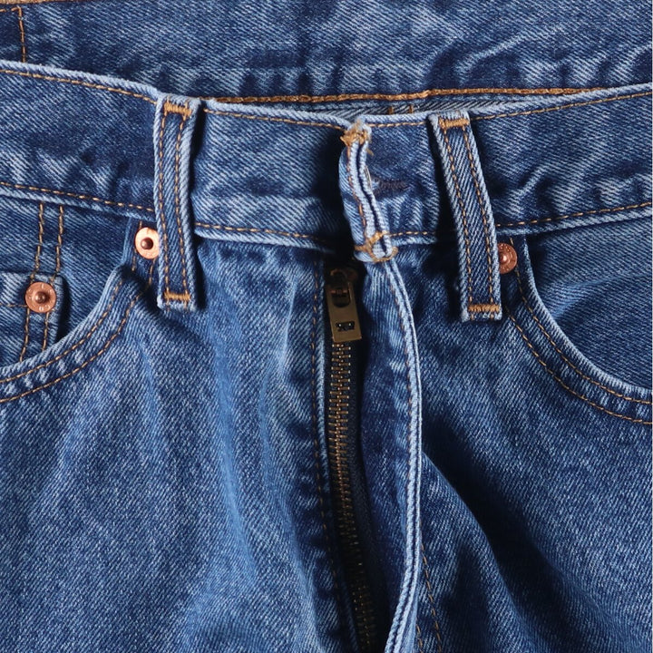 Levi's 505 tapered denim pants for men, size W34 cotton blue type Vintage Second Hand