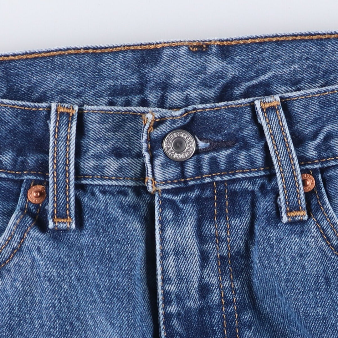 Levi's 505 tapered denim pants for men, size W34 cotton blue type Vintage Second Hand