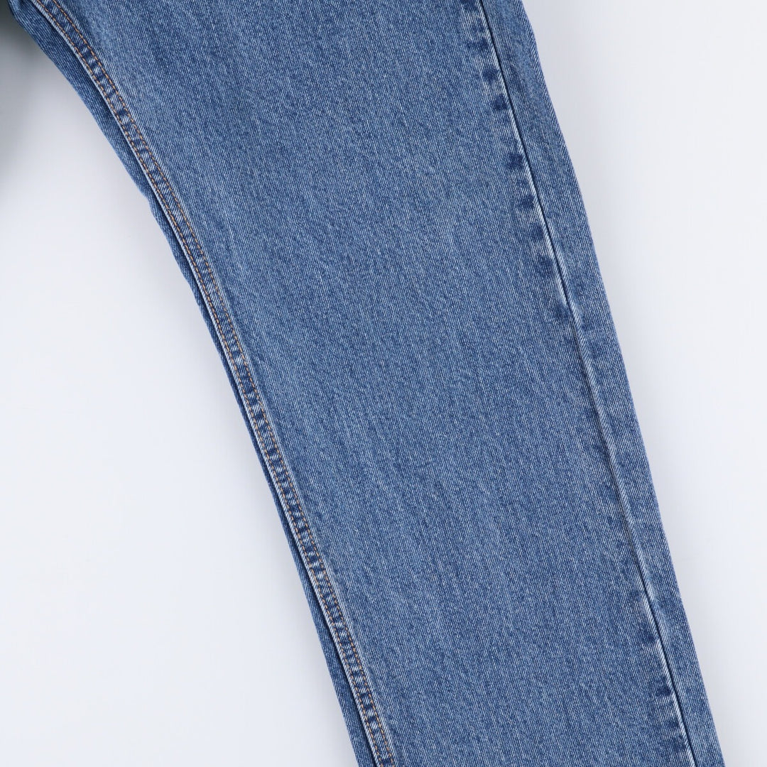 Levi's 505 tapered denim pants for men, size W34 cotton blue type Vintage Second Hand