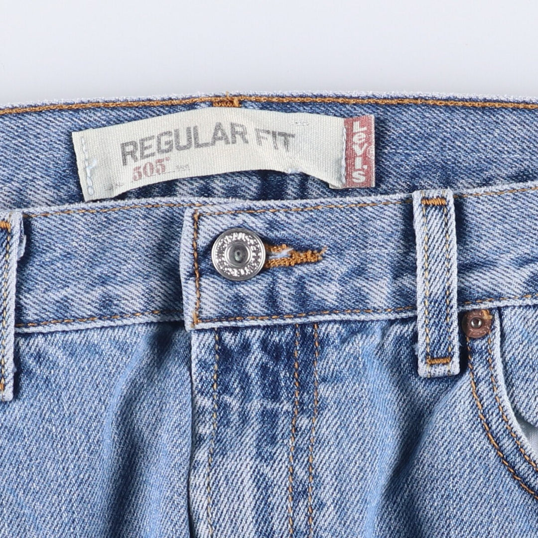 Levi's 505 REGULAR FIT tapered denim pants for men, size w34 cotton Blue type light blue Vintage Second Hand