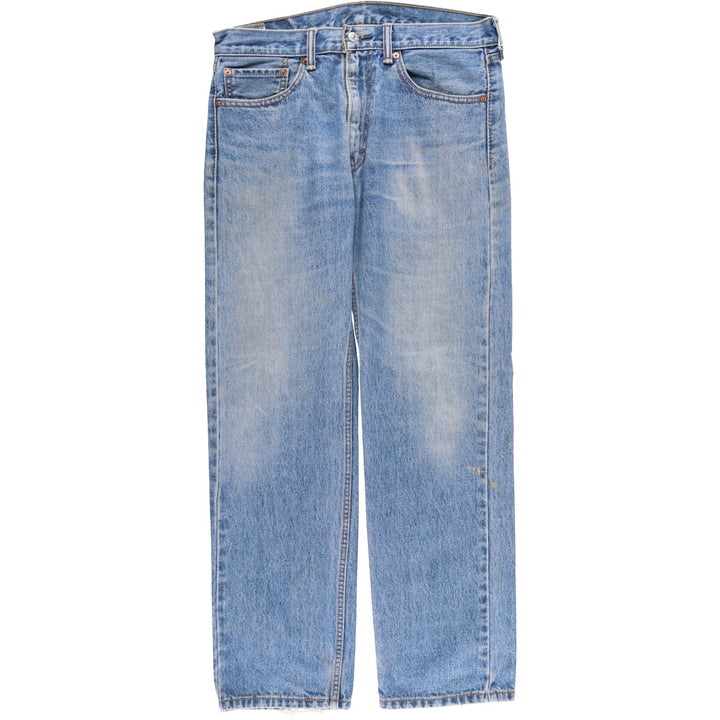 Levi's 505 tapered denim pants for men, size W34 cotton Blue type light blue Vintage Second Hand