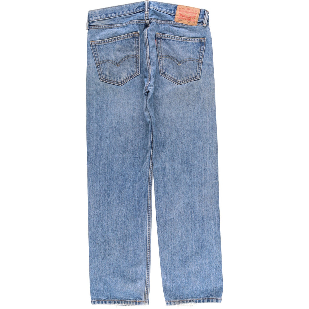 Levi's 505 tapered denim pants for men, size W34 cotton Blue type light blue Vintage Second Hand