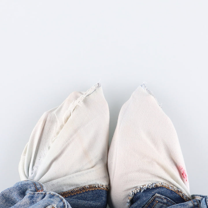 Levi's 505 tapered denim pants for men, size W34 cotton Blue type light blue Vintage Second Hand