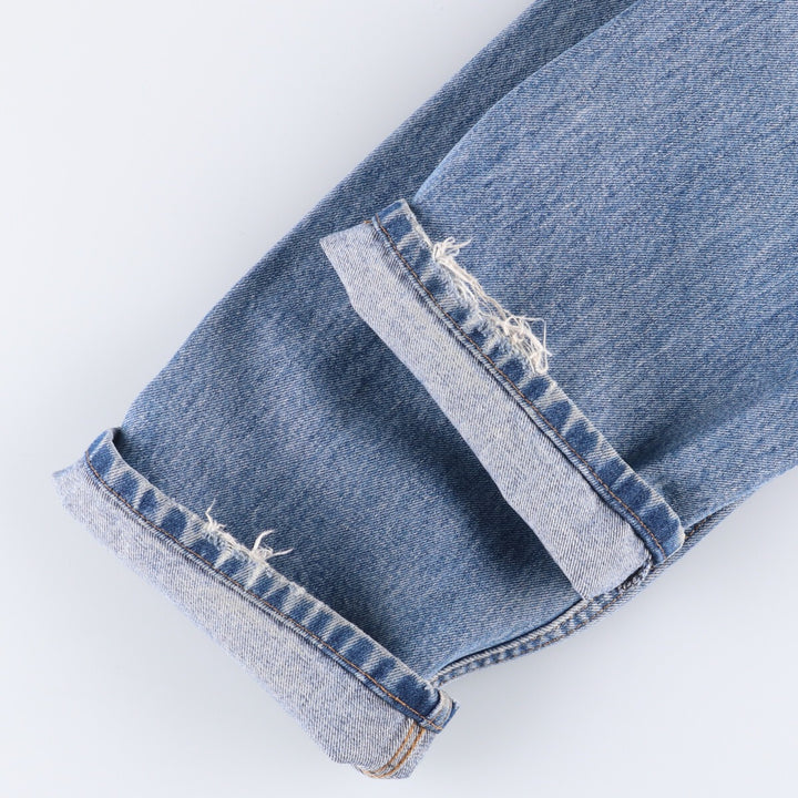 Levi's 505 tapered denim pants for men, size W34 cotton Blue type light blue Vintage Second Hand