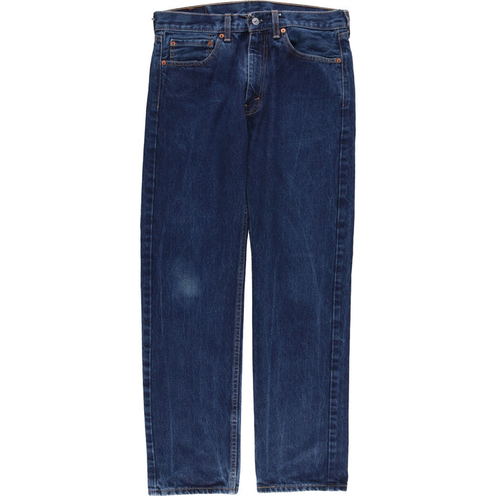 Levi's 505 tapered denim pants for men, size W33 cotton blue type Vintage Second Hand