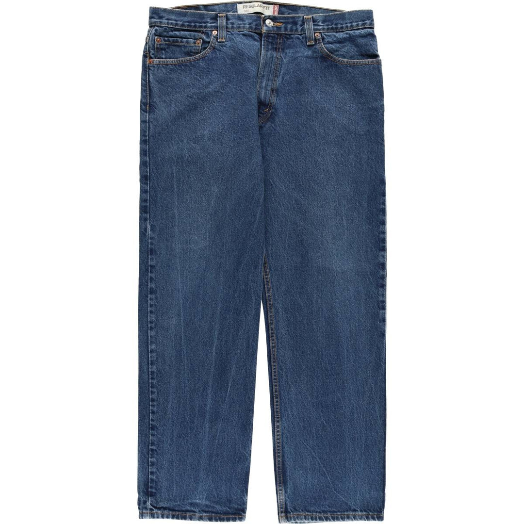 Levi's 505 REGULAR FIT tapered denim pants for men, size w37 cotton navy blue type Vintage Second Hand