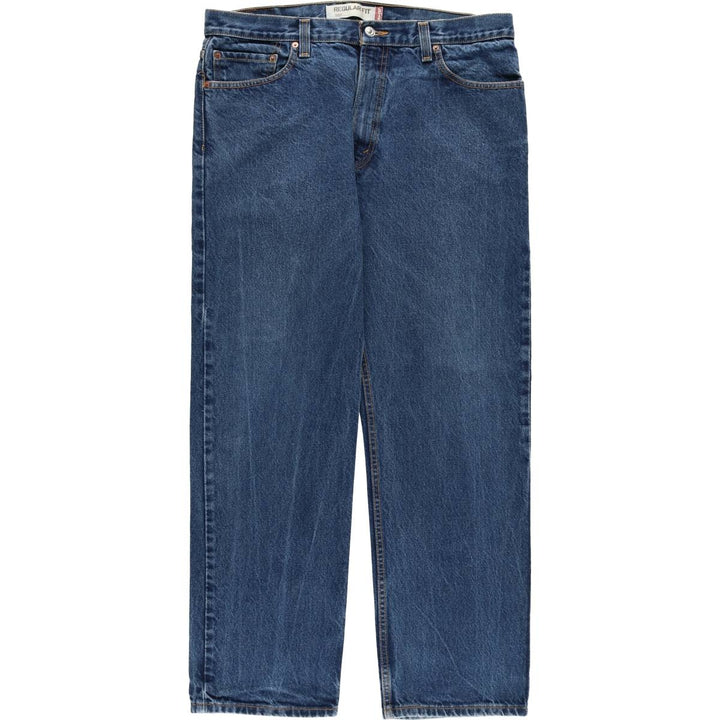 Levi's 505 REGULAR FIT tapered denim pants for men, size w37 cotton navy blue type Vintage Second Hand