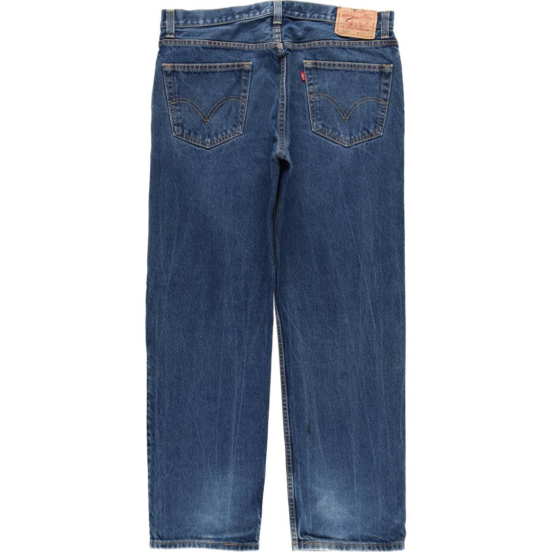 Levi's 505 REGULAR FIT tapered denim pants for men, size w37 cotton navy blue type Vintage Second Hand