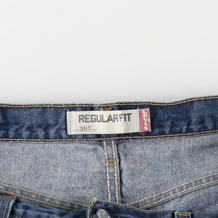 Levi's 505 REGULAR FIT tapered denim pants for men, size w37 cotton navy blue type Vintage Second Hand