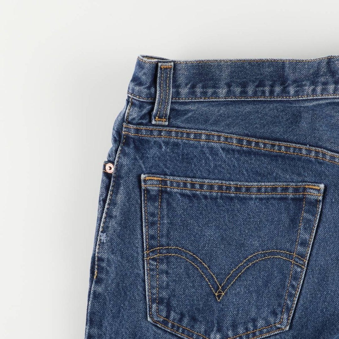 Levi's 505 REGULAR FIT tapered denim pants for men, size w37 cotton navy blue type Vintage Second Hand