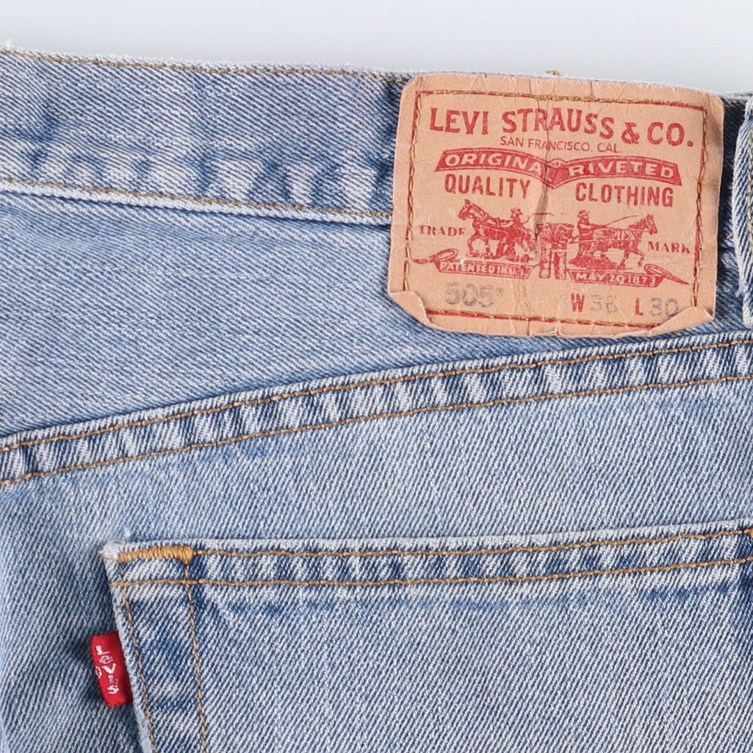 Levi's 505 REGULAR FIT tapered denim pants for men, size w37 unclear Blue type light blue Vintage Second Hand