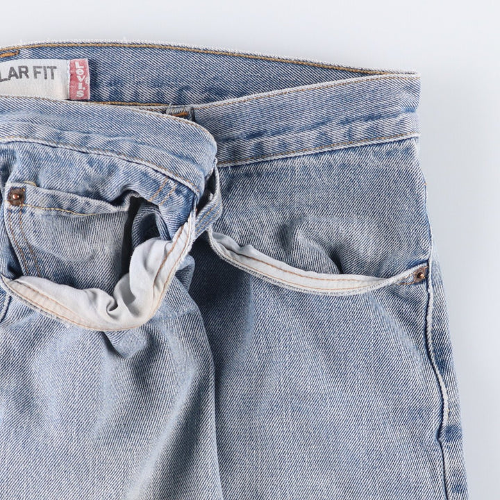 Levi's 505 REGULAR FIT tapered denim pants for men, size w37 unclear Blue type light blue Vintage Second Hand