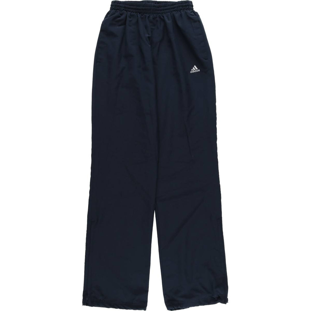 2000'S adidas CLIMALITE warm-up pants, nylon pants with a crinkly feel, men's size XL polyester navy blue type Vintage Second Hand