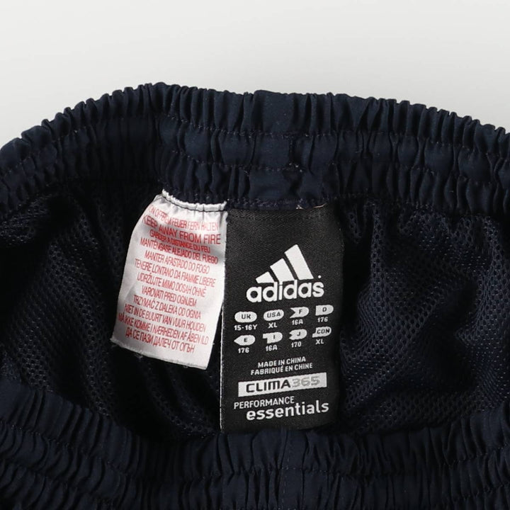 2000'S adidas CLIMALITE warm-up pants, nylon pants with a crinkly feel, men's size XL polyester navy blue type Vintage Second Hand