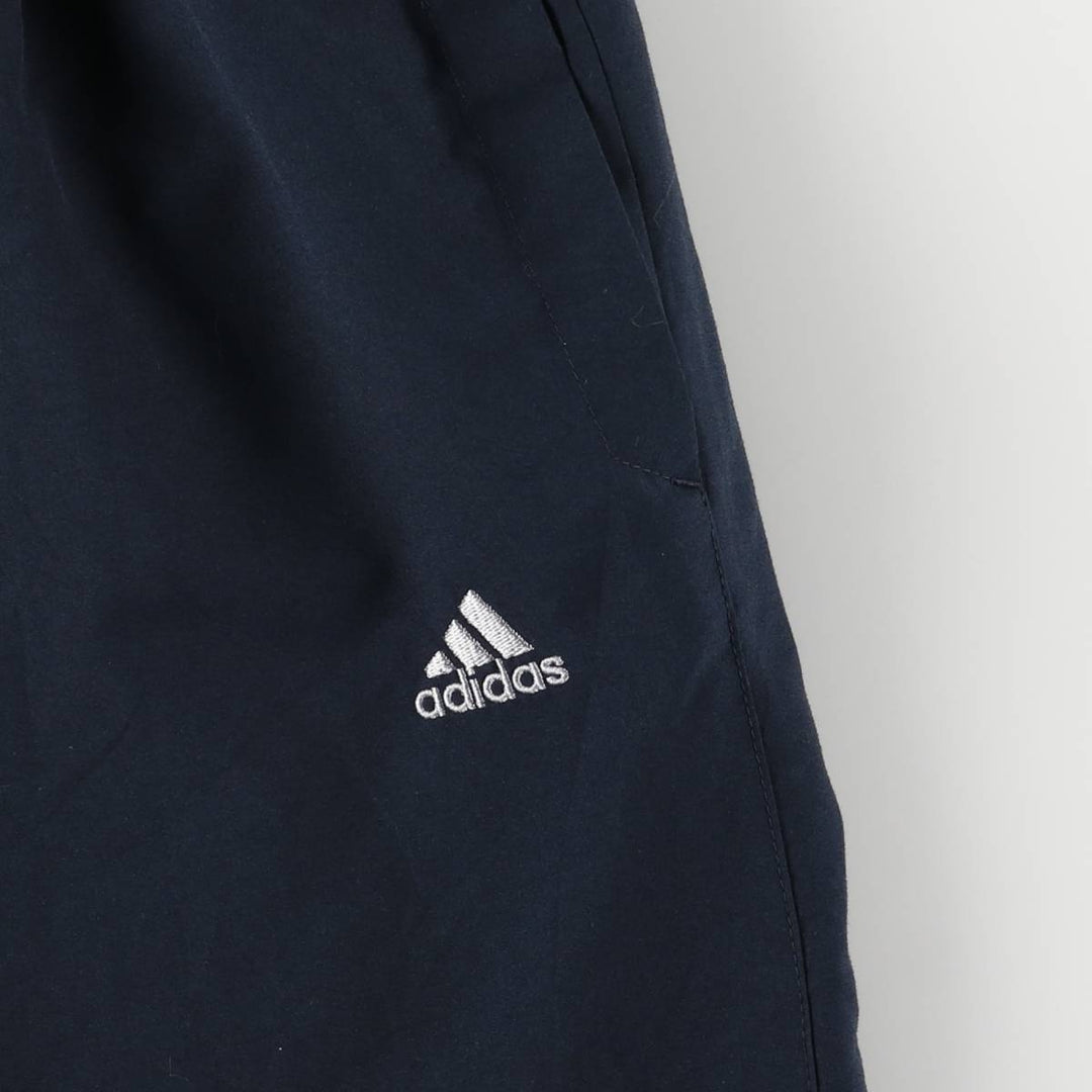 2000'S adidas CLIMALITE warm-up pants, nylon pants with a crinkly feel, men's size XL polyester navy blue type Vintage Second Hand