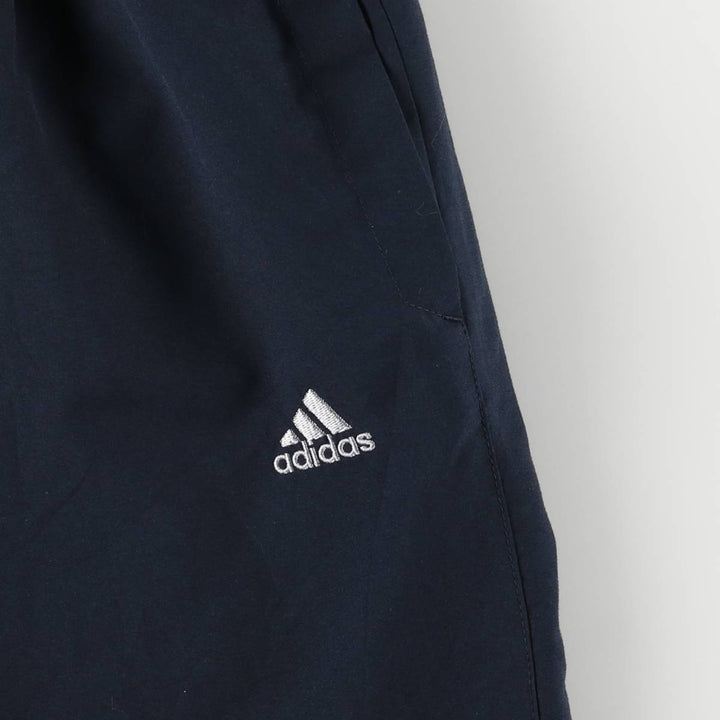 2000'S adidas CLIMALITE warm-up pants, nylon pants with a crinkly feel, men's size XL polyester navy blue type Vintage Second Hand
