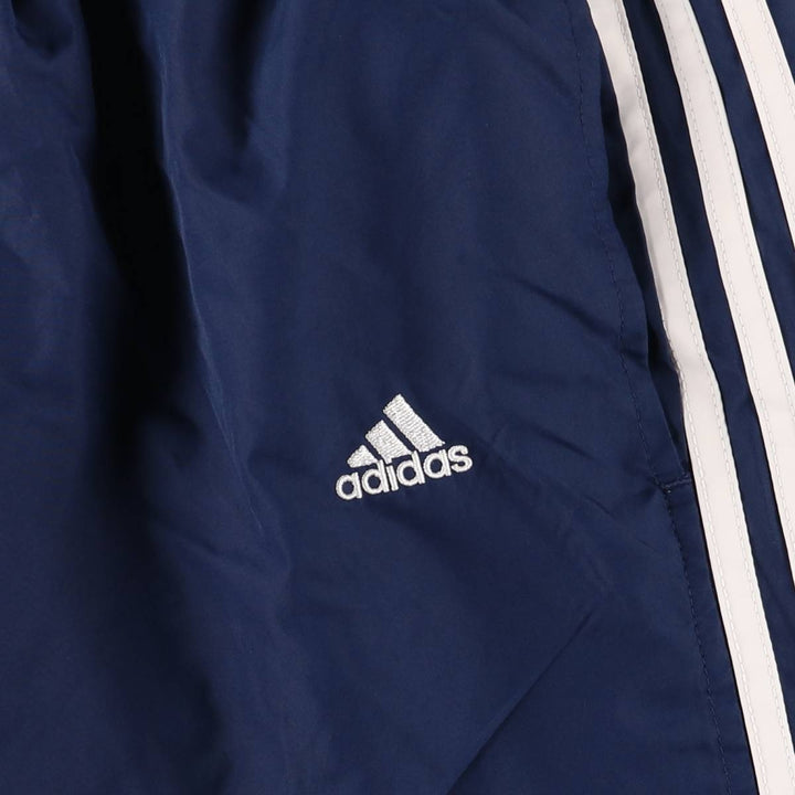 00'S Adidas warm-up pants, nylon pants, rustling pants, men's size L polyester navy blue type Vintage Second Hand