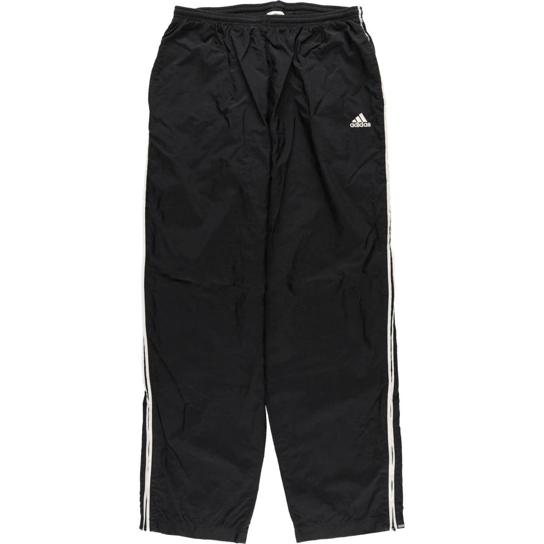 2000'S Adidas nylon pants, crinkle pants, men's size XL Nylon black type Vintage Second Hand