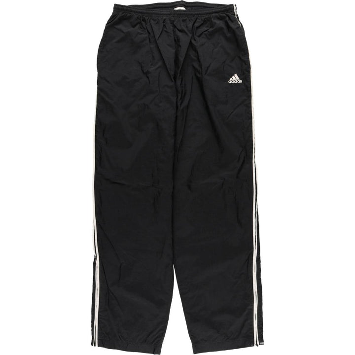 2000'S Adidas nylon pants, crinkle pants, men's size XL Nylon black type Vintage Second Hand