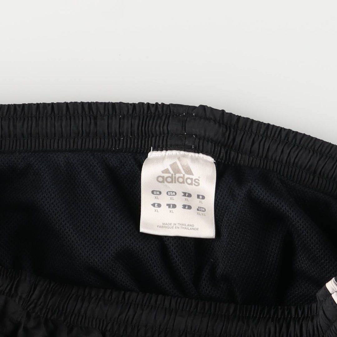 2000'S Adidas nylon pants, crinkle pants, men's size XL Nylon black type Vintage Second Hand