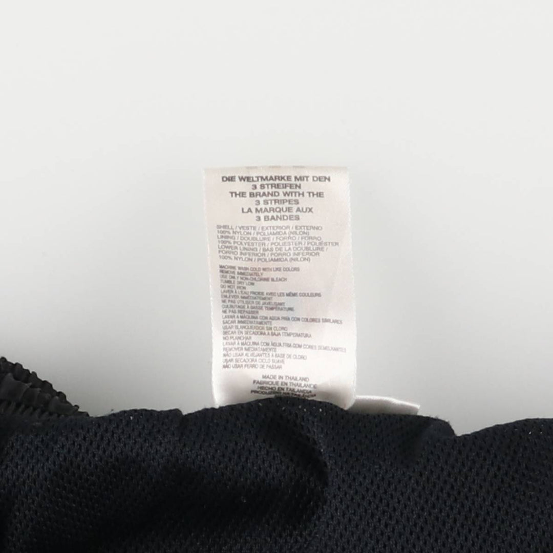 2000'S Adidas nylon pants, crinkle pants, men's size XL Nylon black type Vintage Second Hand
