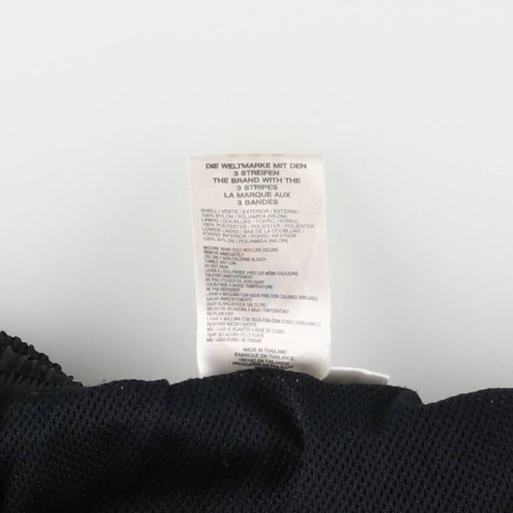 2000'S Adidas nylon pants, crinkle pants, men's size XL Nylon black type Vintage Second Hand