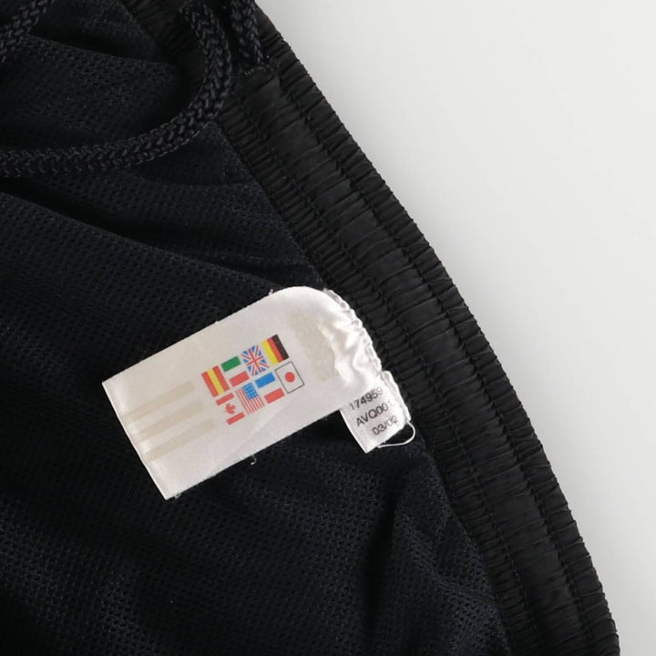 2000'S Adidas nylon pants, crinkle pants, men's size XL Nylon black type Vintage Second Hand