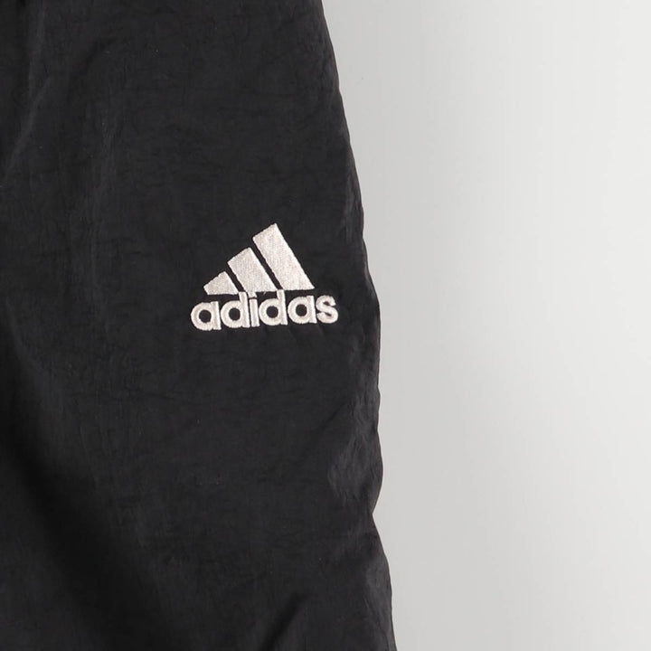 2000'S Adidas nylon pants, crinkle pants, men's size XL Nylon black type Vintage Second Hand