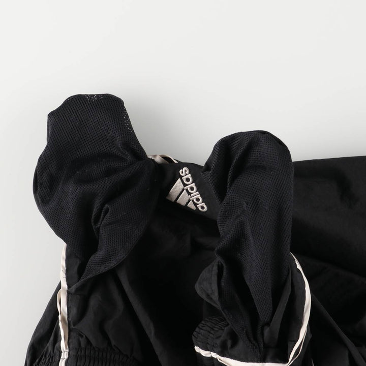 2000'S Adidas nylon pants, crinkle pants, men's size XL Nylon black type Vintage Second Hand